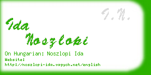 ida noszlopi business card